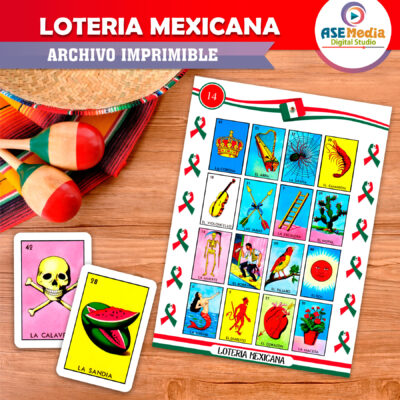 Alternative view of Lotería Mexicana Mexico Libre Imprimible Mod. 06