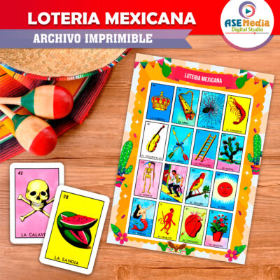 Alternative view of Lotería Mexicana Mexico Libre Imprimible Mod. 07