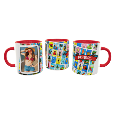 Baraja de Lotería Mexicana Plantilla Editable para Sublimación de Taza - Imagen 4