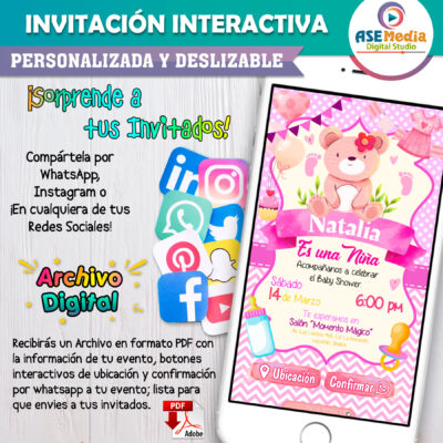 Baby Shower Animalitos – Invitación Interactiva para WhatsApp