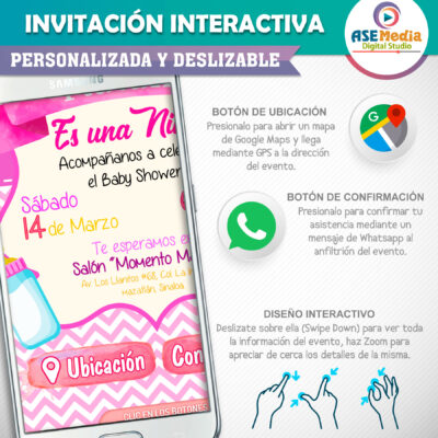 Baby Shower Animalitos – Invitación Interactiva para WhatsApp