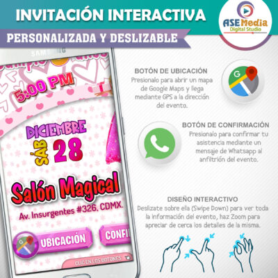 Barbie – Invitación Interactiva de Cumpleaños para WhatsApp Mod. 02