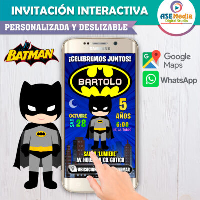 Invitación Batman para WhatsApp – Invitación Interactiva de Cumpleaños