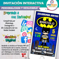 Invitación Batman para WhatsApp – Invitación Interactiva de Cumpleaños