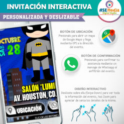 Invitación Batman para WhatsApp – Invitación Interactiva de Cumpleaños