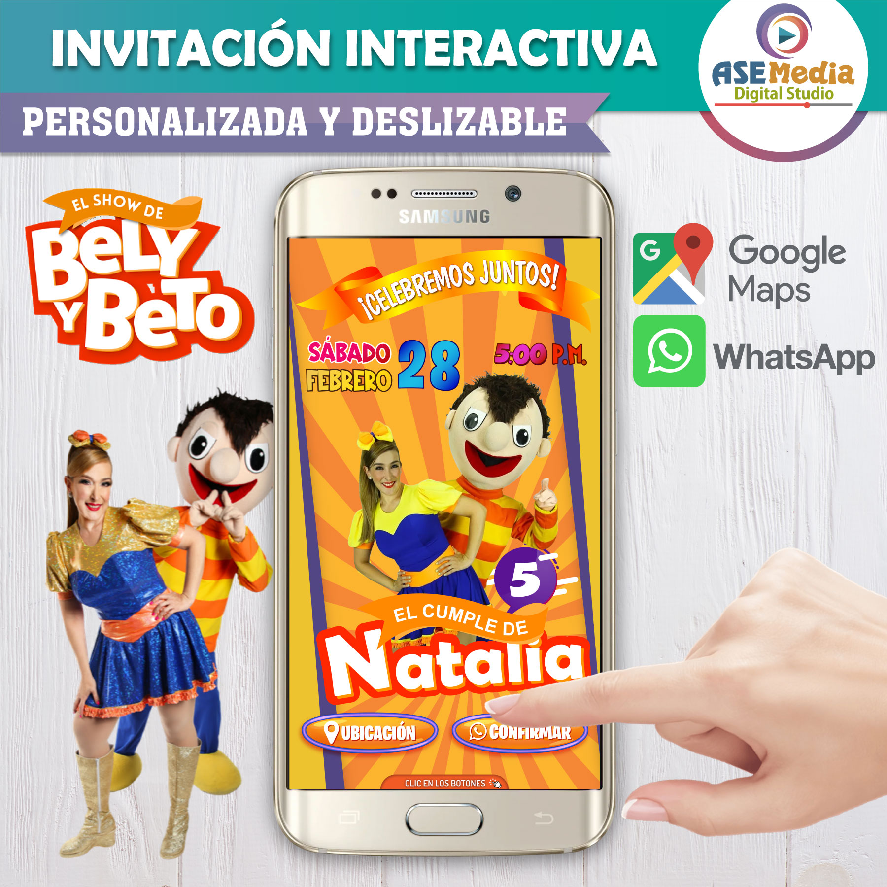 Bely Beto – Invitación Interactiva de Cumpleaños para WhatsApp