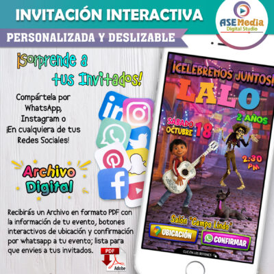 Coco – Invitación Interactiva de Cumpleaños para WhatsApp