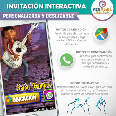 Coco – Invitación Interactiva de Cumpleaños para WhatsApp