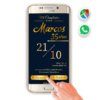 Elegante, Azul y Dorado – Invitación Interactiva de Cumpleaños para WhatsApp