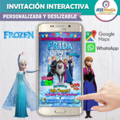 Frozen, Elsa y Ana – Invitación Interactiva de Cumpleaños para WhatsApp