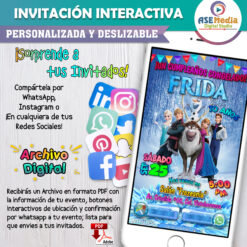 Frozen, Elsa y Ana – Invitación Interactiva de Cumpleaños para WhatsApp