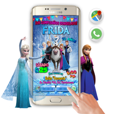 Frozen – Invitación Interactiva de Cumpleaños para WhatsApp