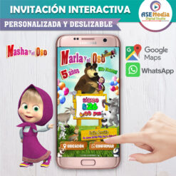 Masha y el Oso – Invitación Interactiva de Cumpleaños para WhatsApp