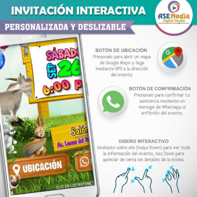 Masha y el Oso – Invitación Interactiva de Cumpleaños para WhatsApp