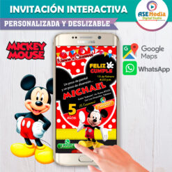 Mickey Mouse – Invitación Interactiva de Cumpleaños para WhatsApp