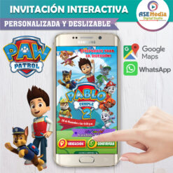 Paw Patrol, Everest y Sky – Invitación Interactiva de Cumpleaños para WhatsApp
