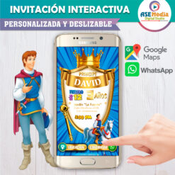 Principe Azul – Invitación Interactiva de Cumpleaños para WhatsApp