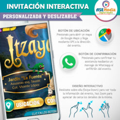 Rapunzel, Enredados – Invitación Interactiva de Cumpleaños para WhatsApp