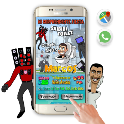 Skibidi Toilet – Invitación Interactiva de Cumpleaños para WhatsApp