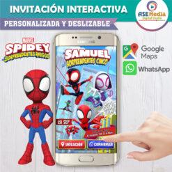 Spiderman, El Sorprendente Hombre Araña – Invitación Interactiva de Cumpleaños para WhatsApp