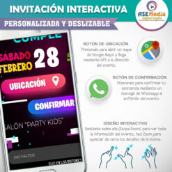 TikTok Tik Tok – Invitación Interactiva de Cumpleaños para WhatsApp