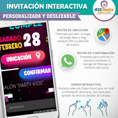 TikTok Tik Tok – Invitación Interactiva de Cumpleaños para WhatsApp
