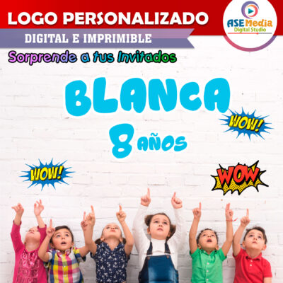 Bluey Logo Personalizado con Nombre para Cumpleaños - Imagen 5