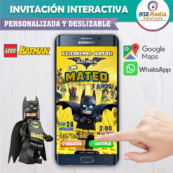 Batman LEGO – Invitación Interactiva de Cumpleaños para WhatsApp