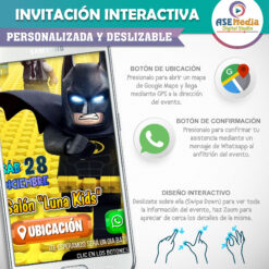 Batman LEGO – Invitación Interactiva de Cumpleaños para WhatsApp