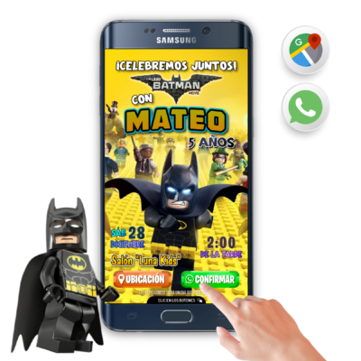 Batman LEGO – Invitación Interactiva de Cumpleaños para WhatsApp
