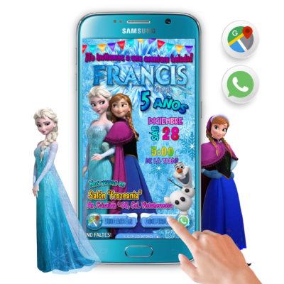 Frozen, Elsa y Ana – Invitación Interactiva de Cumpleaños para WhatsApp