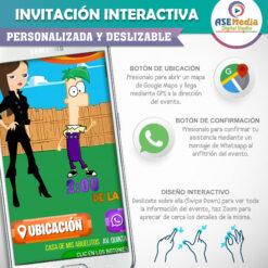 Phineas y Ferb – Invitación Interactiva de Cumpleaños para WhatsApp