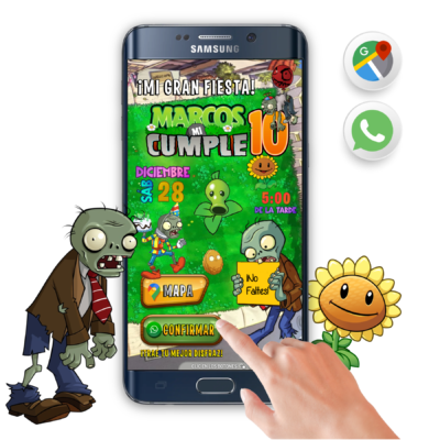 Plantas vs Zombies – Invitación Interactiva de Cumpleaños para WhatsApp