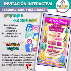 Princesas Disney – Invitación Interactiva de Cumpleaños para WhatsApp