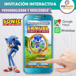 Sonic – Invitación Interactiva de Cumpleaños para WhatsApp