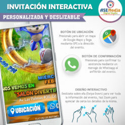 Sonic – Invitación Interactiva de Cumpleaños para WhatsApp