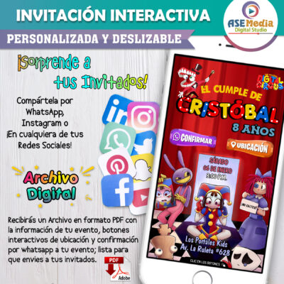Alvin y Las Ardillas – Invitación Interactiva de Cumpleaños para WhatsApp
