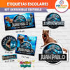 Jurassic World Etiquetas Escolares Editables