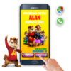 Alvin y Las Ardillas – Invitación Interactiva de Cumpleaños para WhatsApp