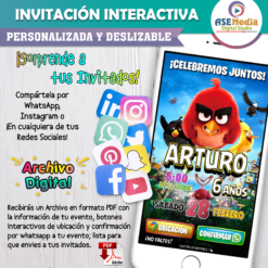 Niña Astronauta – Invitación Interactiva de Cumpleaños para WhatsApp