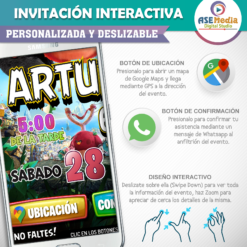 Niña Astronauta – Invitación Interactiva de Cumpleaños para WhatsApp