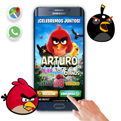 Angry Birds – Invitación Interactiva de Cumpleaños para WhatsApp