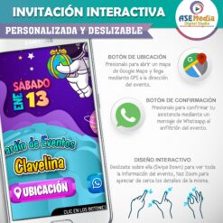 Niño Astronauta – Invitación Interactiva de Cumpleaños para WhatsApp