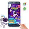 Niño Astronauta – Invitación Interactiva de Cumpleaños para WhatsApp