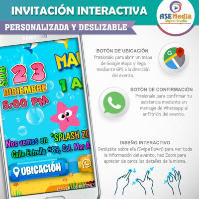 Bob Esponja – Invitación Interactiva de Cumpleaños para WhatsApp