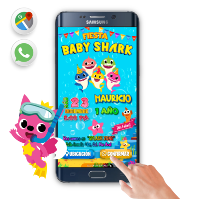 Baby Shark – Invitación Interactiva de Cumpleaños para WhatsApp
