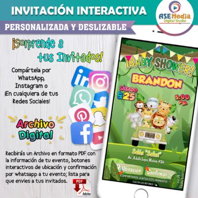 Baby Shower Morado y Lila – Invitación Interactiva para WhatsApp