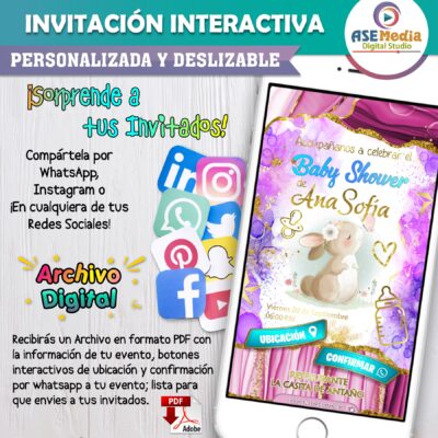 Mi Baby Shower con Winnie Pooh 02 – Invitación Interactiva para WhatsApp