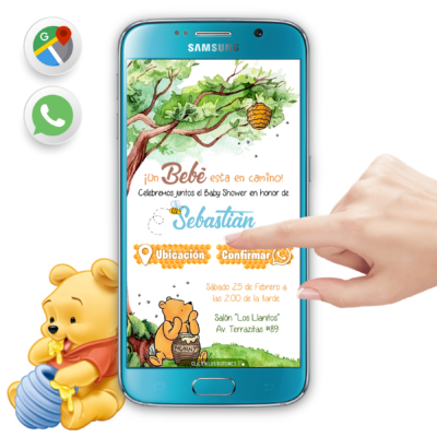Mi Baby Shower con Winnie Pooh 02 – Invitación Interactiva para WhatsApp