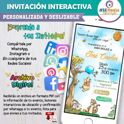 Baby Shower Pingüinos para Niño – Invitación Interactiva para WhatsApp